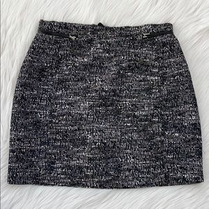 H&M Black and White Tweed Skirt